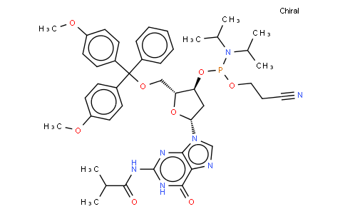 5’-O-(4,4-二甲氧基三苯甲基)-N-異丁?；?2’-脫氧鳥(niǎo)苷-3’-(2-氰基乙基-N,N-二異丙基)亞磷酰胺