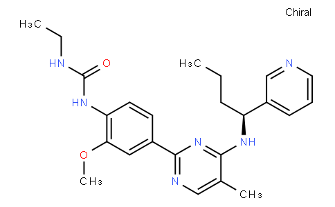 1-ethyl-3-[2-methoxy-4-[5-methyl-4-[[(1S)-1-pyridin-3-ylbutyl]amino]pyrimidin-2-yl]phenyl]urea