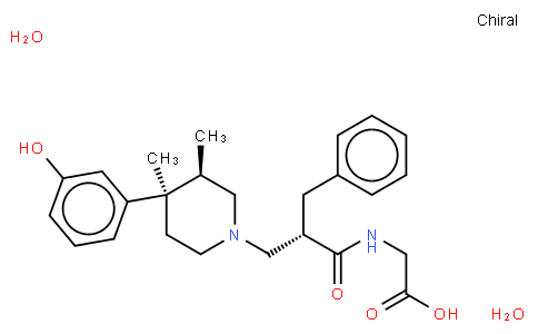 2-[[(2S)-2-benzyl-3-[(3R,4R)-4-(3-hydroxyphenyl)-3,4-dimethylpiperidin-1-yl]propanoyl]amino]acetic acid,dihydrate