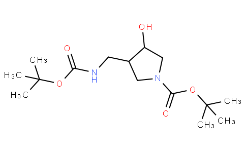 tert-butyl 3-hydroxy-4-[[(2-methylpropan-2-yl)oxycarbonylamino]methyl]pyrrolidine-1-carboxylate