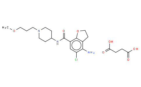 4-amino-5-chloro-N-[1-(3-methoxypropyl)piperidin-4-yl]-2,3-dihydro-1-benzofuran-7-carboxamide,butanedioic acid