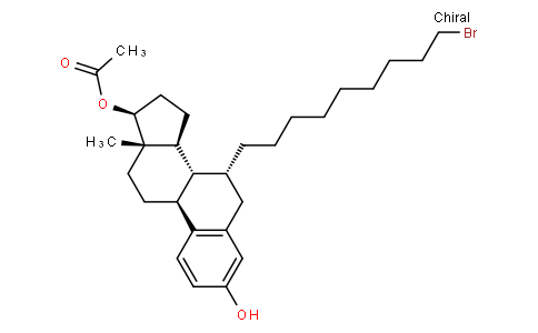 (7a,17b)- 7-(9-溴壬基)雌甾-1,3,5(10)-三烯-3,17-二醇 17-醋酸酯