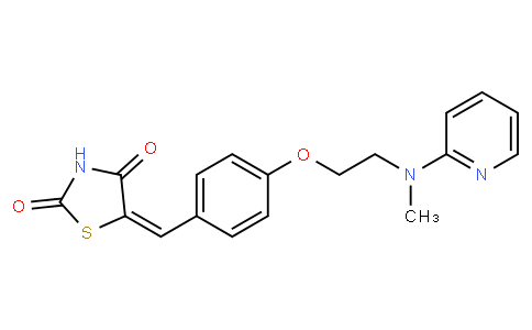 5-[[4-[2-[methyl(pyridin-2-yl)amino]ethoxy]phenyl]methylidene]-1,3-thiazolidine-2,4-dione