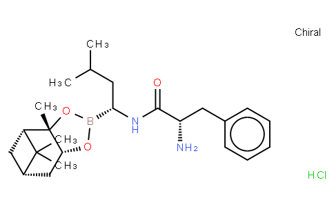 N-{(1R)-3-Methyl-1-[(1S,2S,6R,8S)-2,9,9-trimethyl-3,5-dioxa-4-boratricyclo[6.1.1.0<sup>2,6</sup>]dec-4-yl]butyl}-L-phenylalaninamide hydrochloride (1:1)