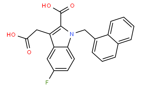 3-(Carboxymethyl)-5-fluoro-1-(naphthalen-1-ylmethyl)-1H-indole-2-carboxylic acid