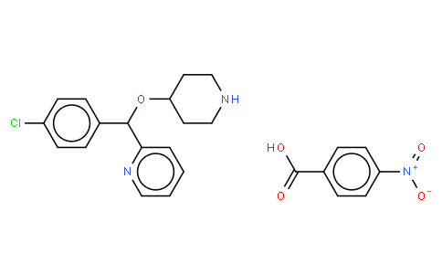 2-[(4-chlorophenyl)-piperidin-4-yloxymethyl]pyridine,4-nitrobenzoic acid
