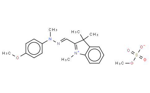 4-methoxy-N-methyl-N-[(E)-(1,3,3-trimethylindol-1-ium-2-yl)methylideneamino]aniline,methyl sulfate