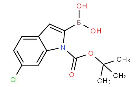 1-BOC-6-氯吲哚-2-硼酸