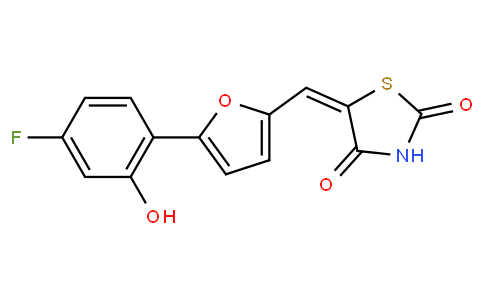 5-[[5-(4-Fluoro-2-hydroxyphenyl)-2-furanyl]methylene]-2,4-thiazolidinedione