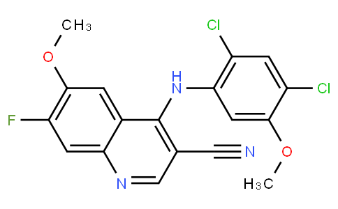 4-(2,4-dichloro-5-methoxyanilino)-7-fluoro-6-methoxyquinoline-3-carbonitrile
