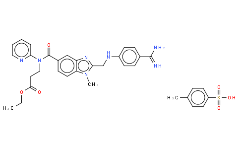 N-[[2-[[[4-(Aminoiminomethyl)phenyl]amino]methyl]-1-methyl-1H-benzimidazol-5-yl]arbonyl]-N-2-pyridin