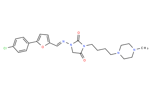 1-[(E)-[5-(4-chlorophenyl)furan-2-yl]methylideneamino]-3-[4-(4-methylpiperazin-1-yl)butyl]imidazolidine-2,4-dione