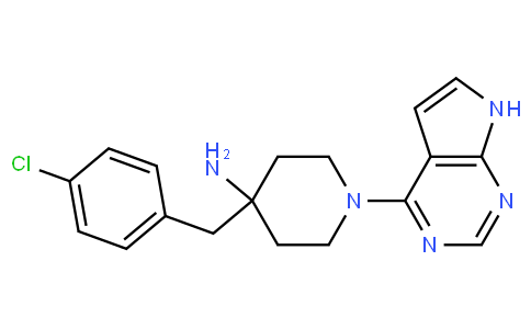 4-(4-氯苯基)甲基-1-(7H-吡咯并2,3-d嘧啶-4-基)-4-哌啶胺